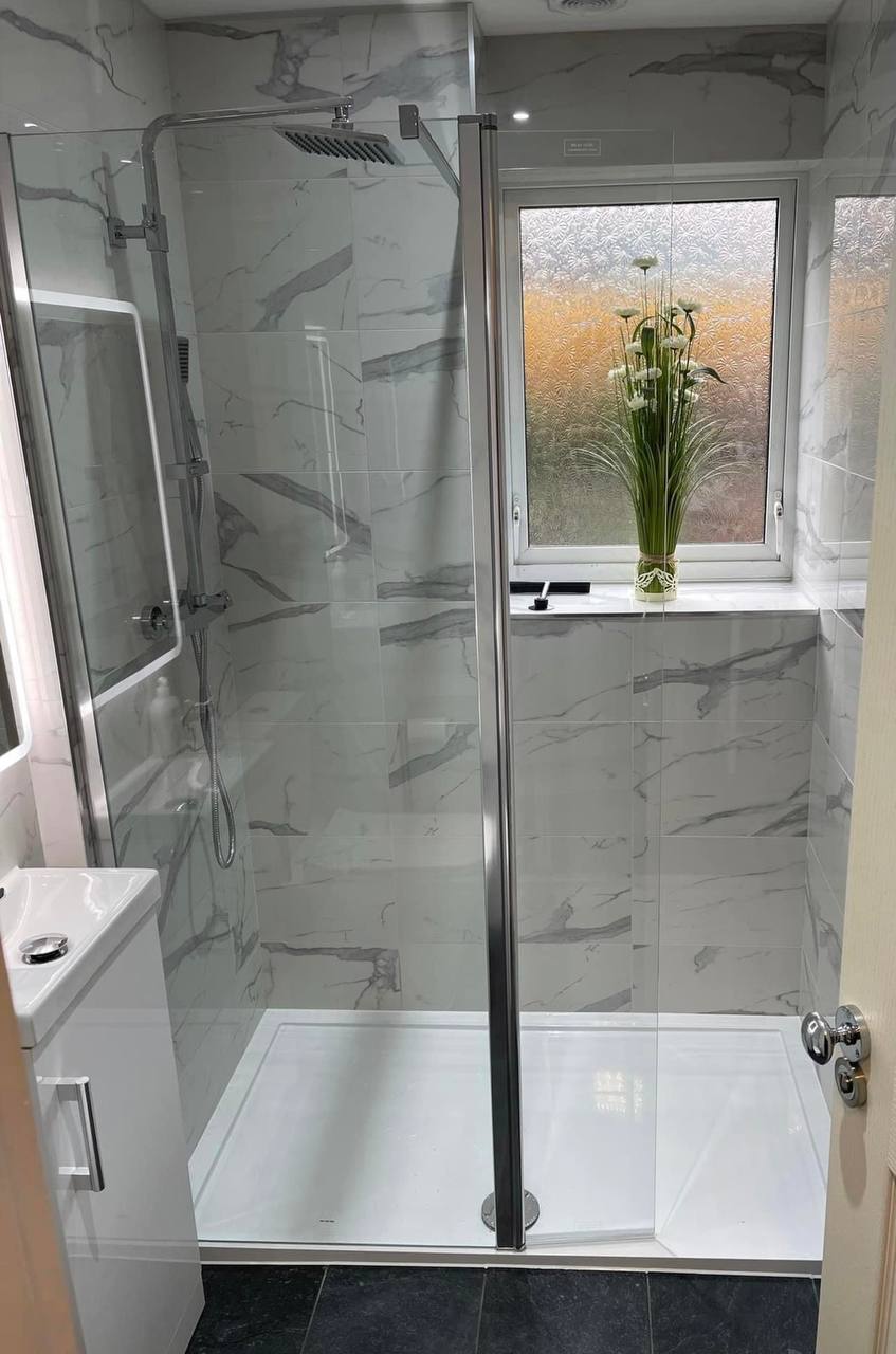 Wet room installation and tanking project in North London