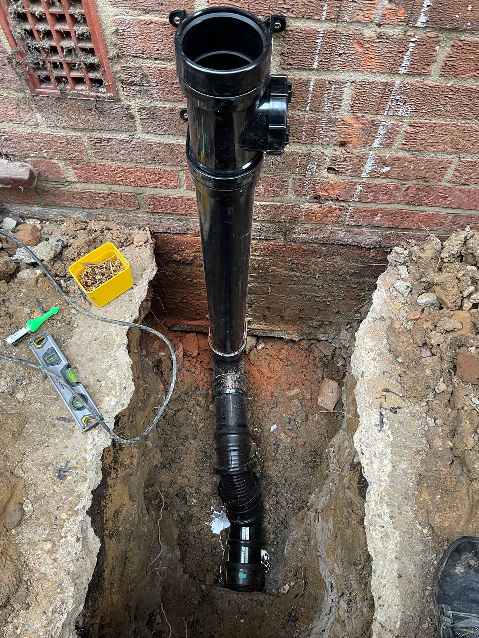 Copper pipework and drainage plumbing project in North London