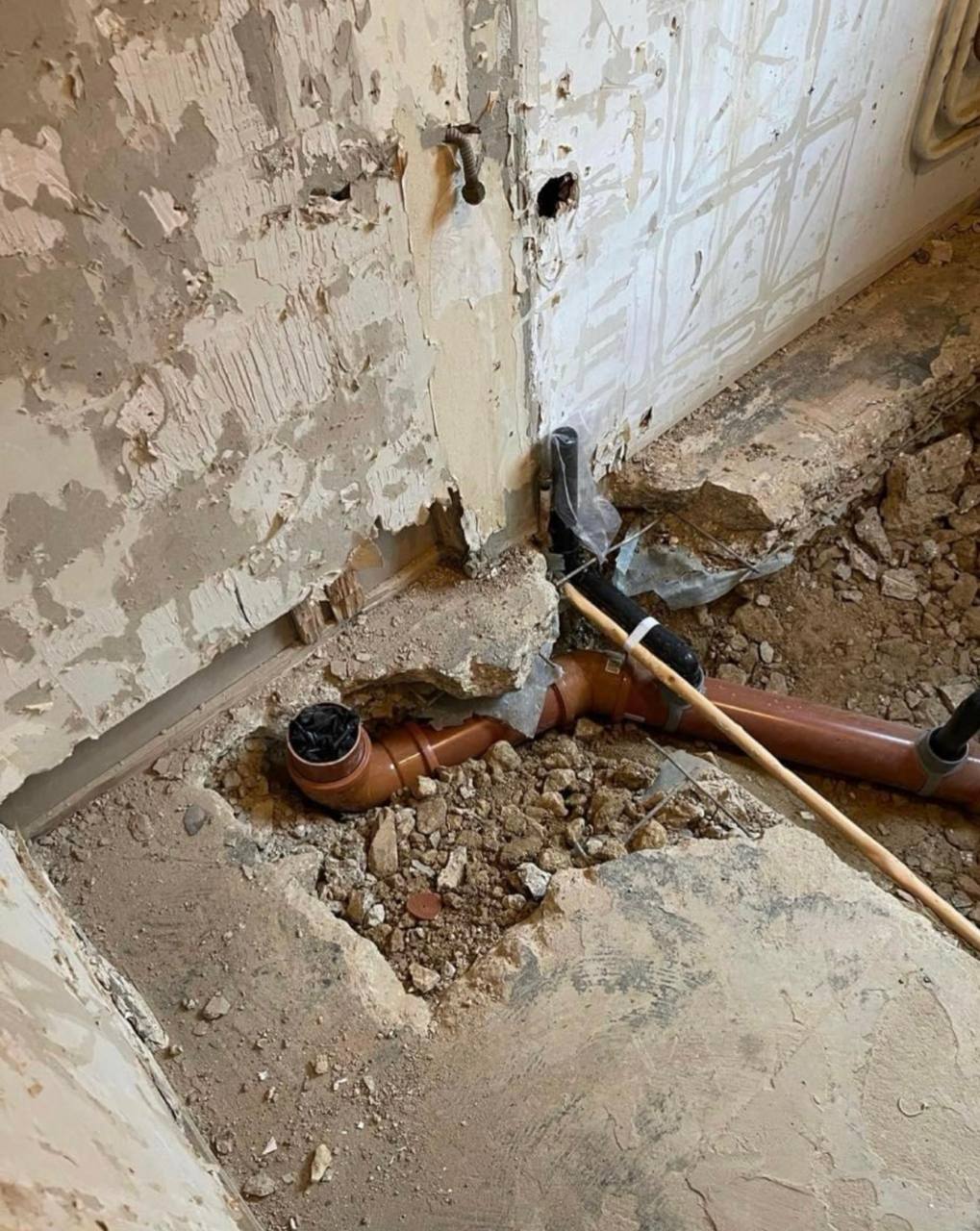 Copper pipework and drainage plumbing project in North London