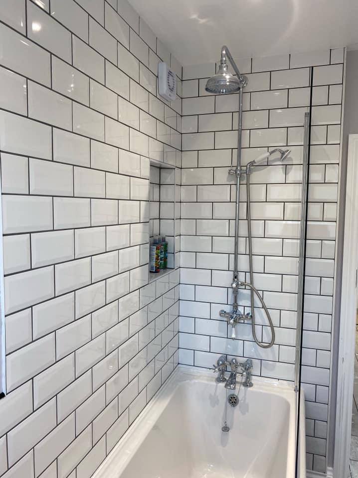 Walk-in shower room installation in North London