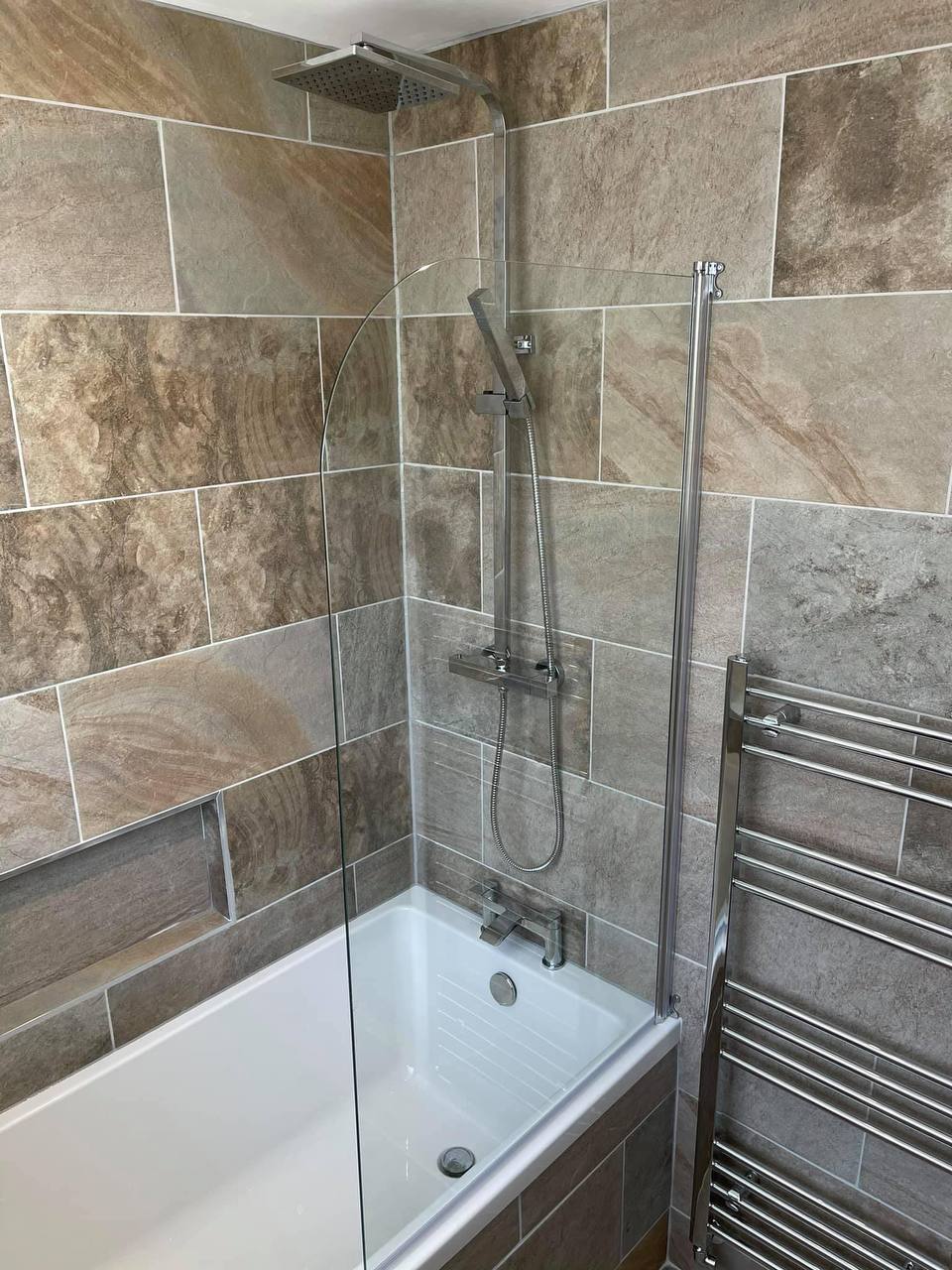 Walk-in shower room installation in North London