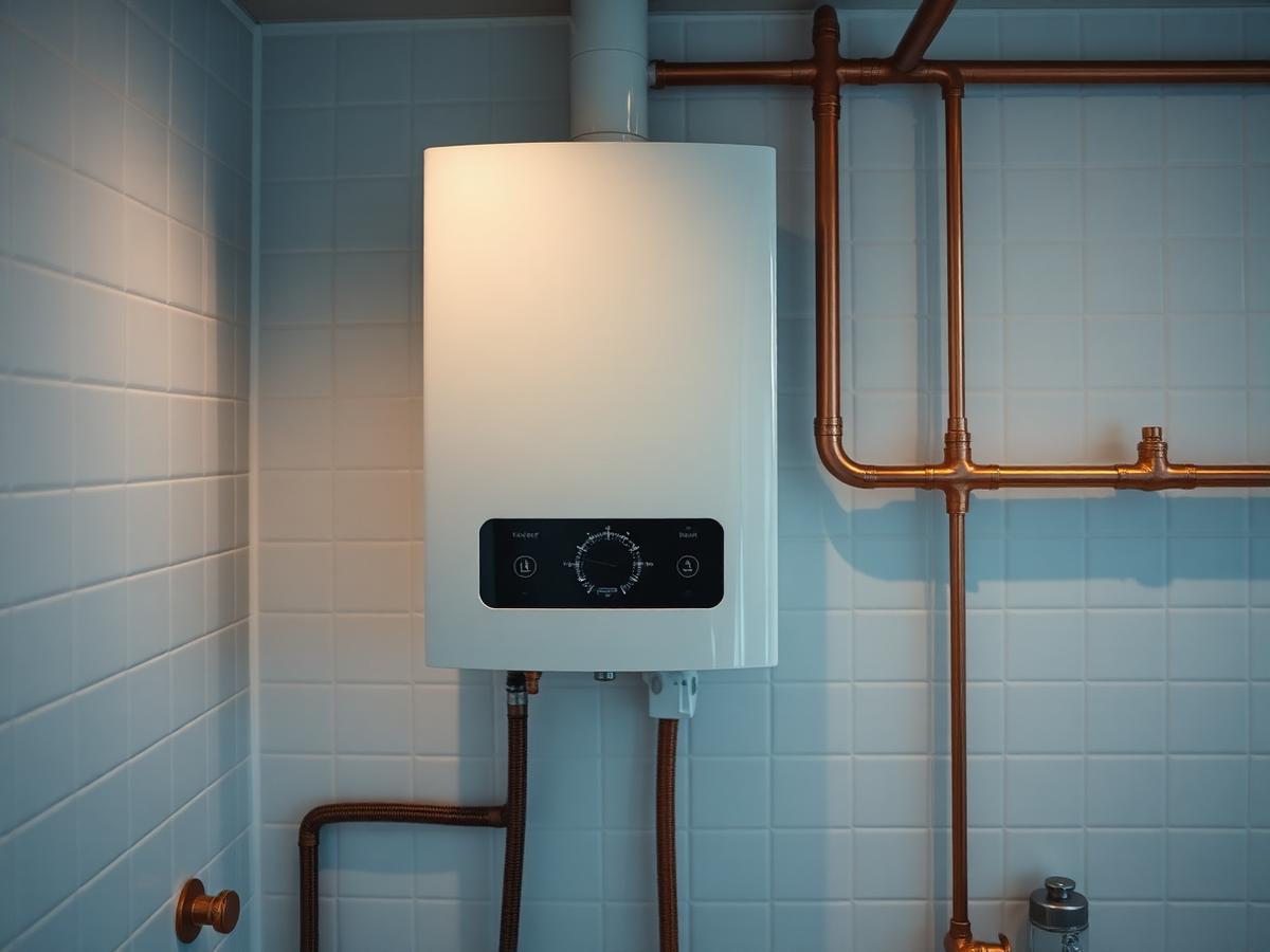 Recently installed combi boiler in a North London home